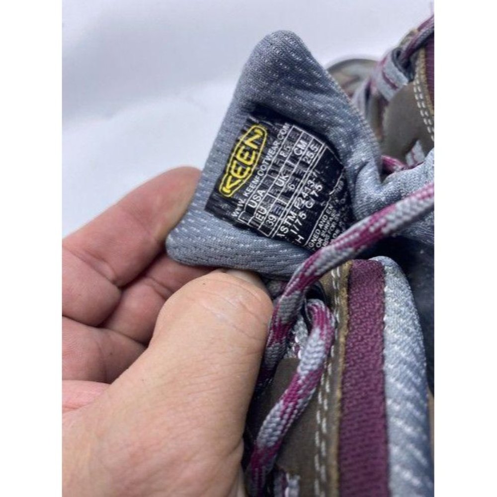 Keen Tan Purple Gray Lace Up Work Bootsbooties Siz - Picture 5 of 6